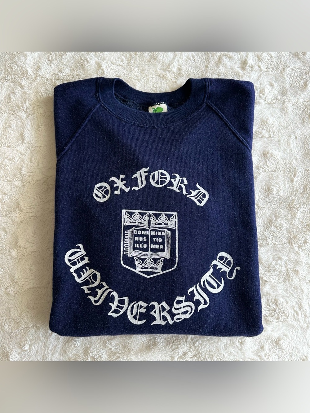 Vintage Oxford University Crewneck Sweatshirt Mens Large Navy Gothic England 80s